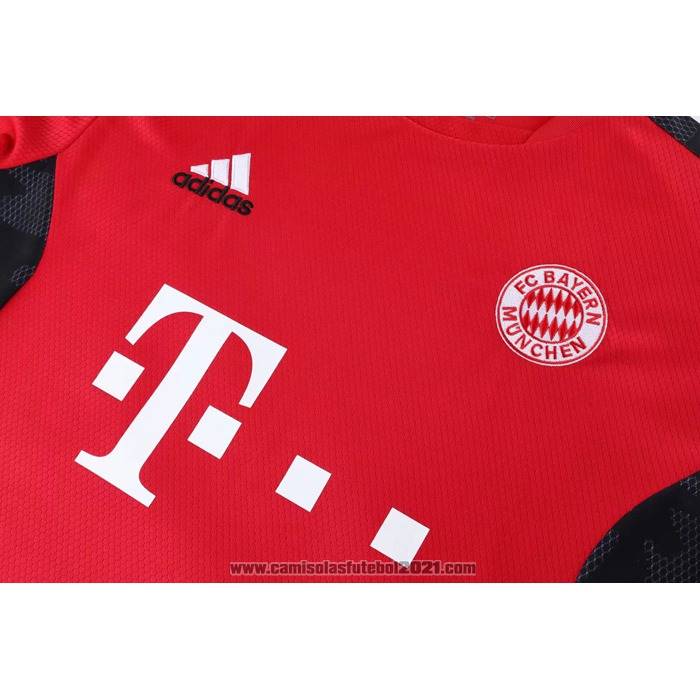Fato de Treino Bayern de Munique Manga Curta 2022-2023 Vermelho - Calcas Curta